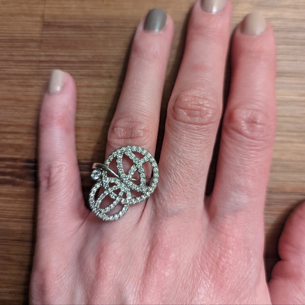 Genuine Swarovski abstract ring